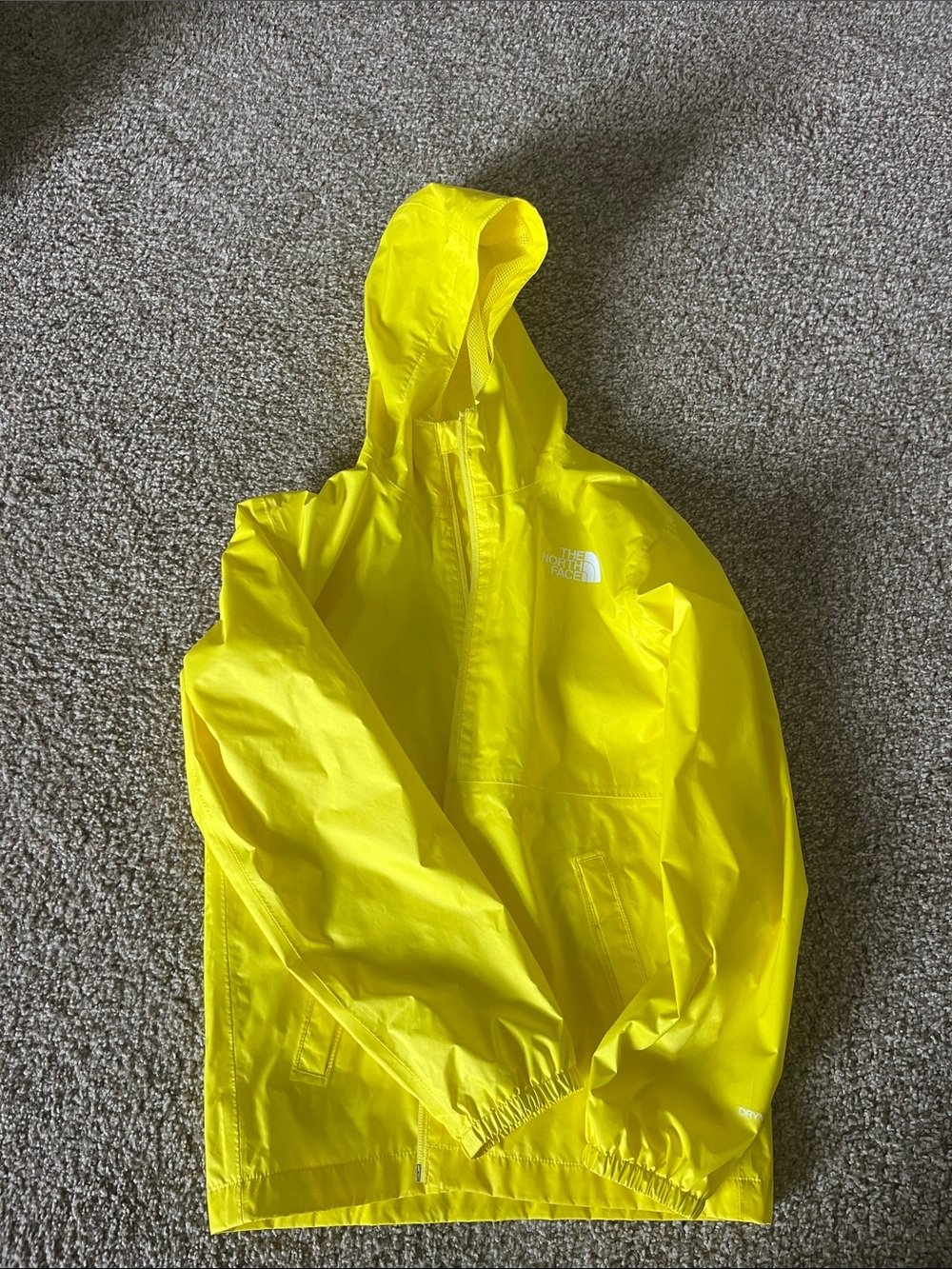 The North Face Kids Yellow Hooded Rain Shell
